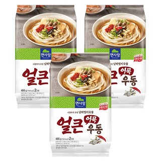 면사랑 얼큰어묵우동 2인분, 466g, 3개