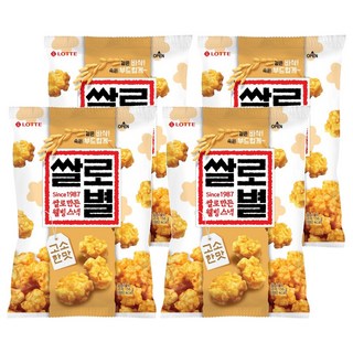 롯데웰푸드 쌀로만든 쌀로별 고소한맛, 156g, 4개