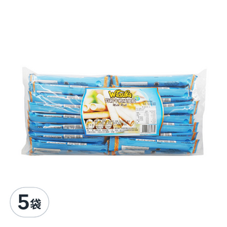 Wasuka 特級牛奶威化捲, 酥脆餅皮 濃郁內餡 50條, 600g, 5袋