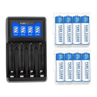 퓨어클리어 AA/AAA 겸용 USB LCD 4구 충전기 SW-4N