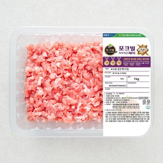 농협 포크빌 한돈 뒷다리살 다짐육, 1kg, 1개