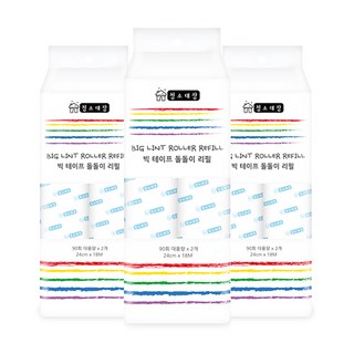 청소대장 빅 테이프 돌돌이 리필 2p, 3세트