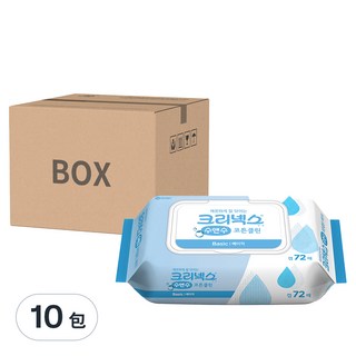 Kleenex 舒潔 Cotton Clean 基本款濕紙巾 掀蓋式, 72張, 10包