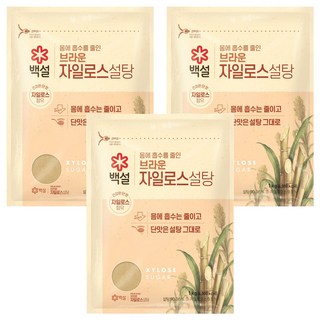 백설 자일로스 브라운 설탕, 1kg, 3개