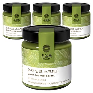 오설록 녹차 밀크 스프레드, 200g, 4개