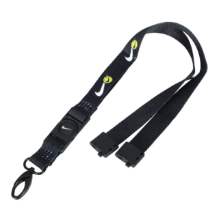 NIKE 耐吉 PREMIUM 可拆式識別證帶 NIKE N1007078702 均碼, 黑色 + 白色 + 黃色, 1個