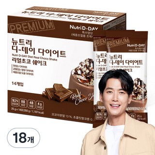 뉴트리디데이 다이어트 리얼 초코 쉐이크, 350g, 18개