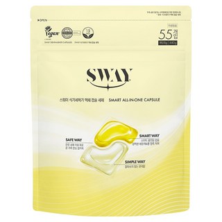 스웨이 식기세척기 액체 캡슐 세제 55p, 440g, 1개