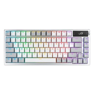 ASUS 華碩 REPUBLIC OF GAMERS ROG Azoth PBT 中文機械式鍵盤, 月光白, XA02, 雪軸