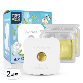 코코도르 비치형 방향제 본품 케이스 + 리필 12ml x 2p 세트 블랙체리, 2세트