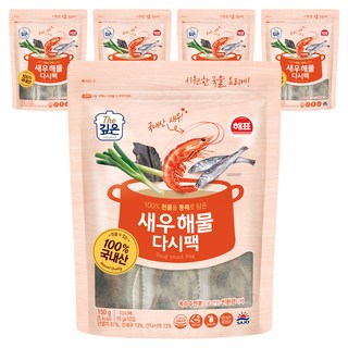 해표 새우 해물 다시팩, 150g, 5개