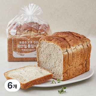 삼립 로만밀 통밀식빵, 840g, 1개입, 6개