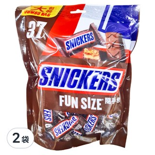 SNICKERS 士力架 花生巧克力 隨手包, 多層次有嚼勁口感, 香氣與美味完美交織, 666g, 2袋