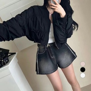 비비에모 여성용 콜리 캐주얼 셔링 리본 항공 점퍼 10033