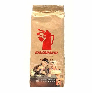 HAUSBRANDT 義式咖啡豆 ESPRESSO, 500g, 極低酸度, 口感圓潤順口, 咖啡豆(無研磨), 1包