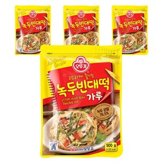 오뚜기 녹두 빈대떡 가루, 500g, 4개