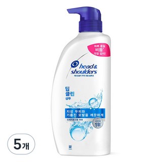 헤드앤숄더 딥 클린 샴푸 쿨하고 시원한향, 850ml, 5개