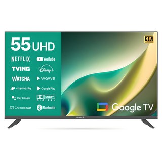 와이드뷰 4K UHD 구글3 스마트 TV, 139cm(55인치), WGE55UT1, 무타공 벽걸이형(추가비용발생), 방문설치