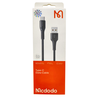 Mcdodo 麥多多 Type-C充電線傳輸線, QC4.0 光速編織線 20cm, 1條