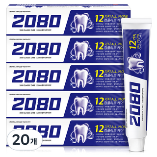 2080 클래식 컴플리트 케어 치약, 170g, 20개