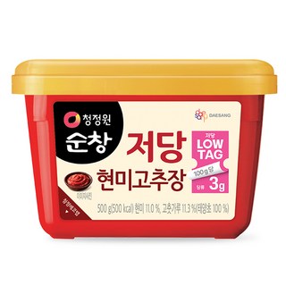 청정원순창 저당 현미 고추장, 1개, 500g 대표 이미지 - 고추장 추천