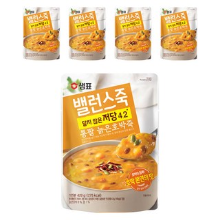 샘표 밸런스죽 통팥 늙은호박죽, 420g, 5개