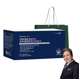 뉴트리코어 관절연골엔 철갑상어 뮤코다당단백 콘드로이친K + 쇼핑백, 450정, 1개