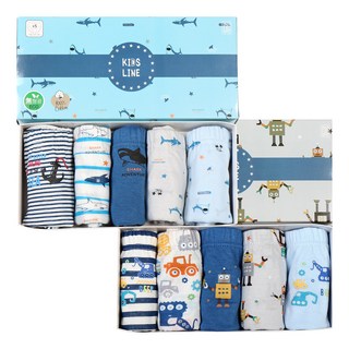 Kids Line 男童款冒險+機器車純棉三角 10入