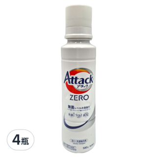 Attack 一匙靈 zero 洗衣精, 超濃縮, 580g, 日本製造, 4瓶