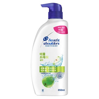 헤드앤숄더 두피 토탈 솔루션 샴푸 애플 프레쉬 상쾌한 향, 850ml, 1개