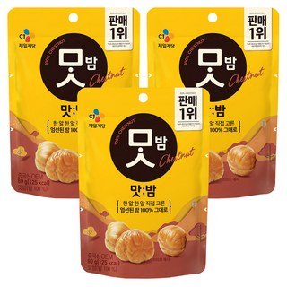CJ제일제당 맛밤, 80g, 3개
