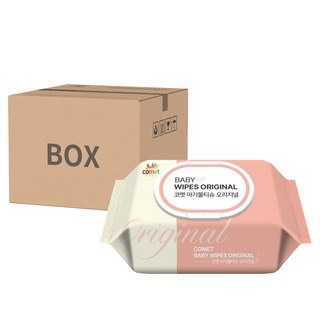 comet Original 嬰兒用濕紙巾 掀蓋式, 50g, 100張, 10包