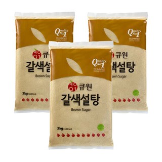 큐원 갈색설탕, 3kg, 3개