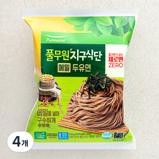 풀무원 지구식단 메밀두유면, 150g, 4개