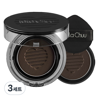 라라츄 헤어 쿠션 퍼펙트 본품 9g + 리필 9g 세트, 다크브라운, 3세트