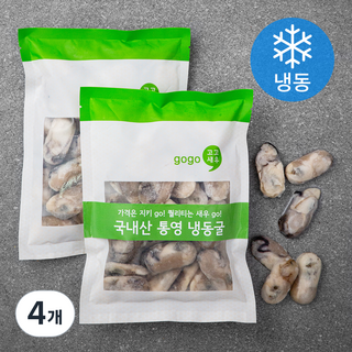 고고새우 국내산 통영 굴 (냉동), 300g, 4개 생굴