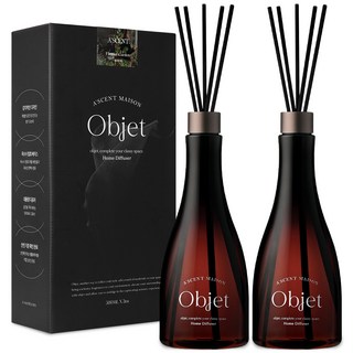 에이센트 오브제 대용량 디퓨저 2p + 스틱 10p 세트, 플라워가든, 500ml, 1세트