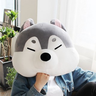 모찌타운 강아지 허스키 얼굴 애착인형, 혼합색상, 1개