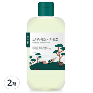 라운드랩 포 맨 소나무 진정 시카 로션, 2개, 200ml