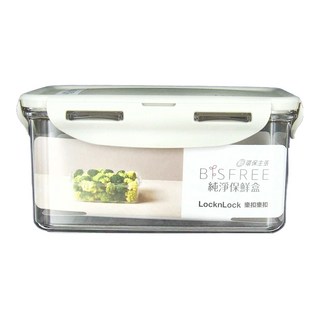 LocknLock 樂扣樂扣 BISfree 純淨保鮮盒, 不含雙酚, 輕巧耐摔, 1個, 淺灰色 1.1L
