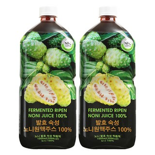 파모빗 발효 숙성 노니원액주스 착즙액, 2개, 1L