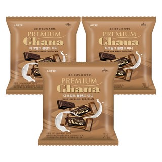 가나 프리미엄 다크밀크 블렌드 미니 초콜릿, 150g, 3개