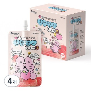 맥널티커피 10가지 비타민을 가득 담은 곤약젤리 복숭아 10개입, 1.3kg, 4개