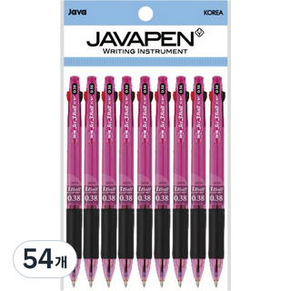 자바펜 제트3볼 3색 볼펜 0.38mm, 퍼플, 54개