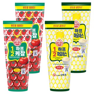 오뚜기 하프 케찹 475g 2p + 마요네즈 315g 2p, 1세트