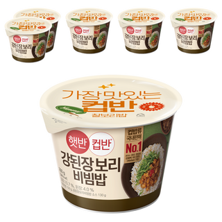 햇반컵반 강된장 보리 비빔밥, 280g, 6개