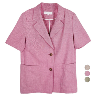 올리브데올리브 여성용 아웃포켓 벨티드 반팔재킷