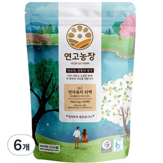 연고농장 볶은 연자육차티백, 1g, 25개입, 6개