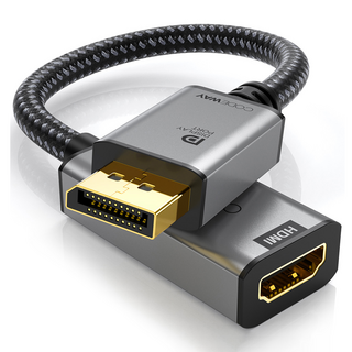 코드웨이 DP to HDMI 젠더, 4K@60Hz v2.0, 1개