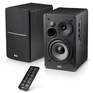 브리츠 2채널 HiFi 블루투스 북쉘프 스피커 BR-1600BT